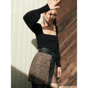 Reformation Margot Skirt (Leopard)